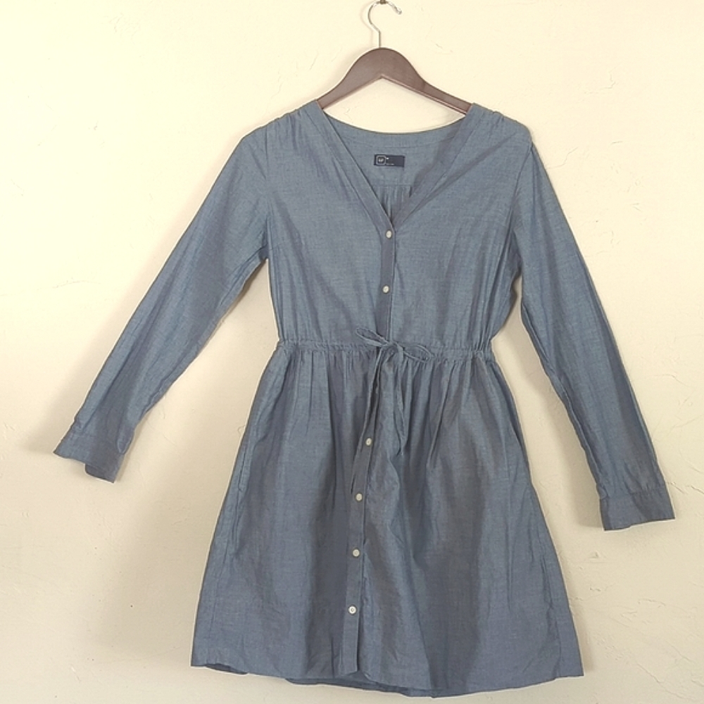 Gap Button-down Chambray Shirt-dress